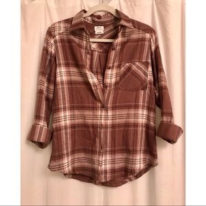 RVCA Women’s Brown Plaid Flannel